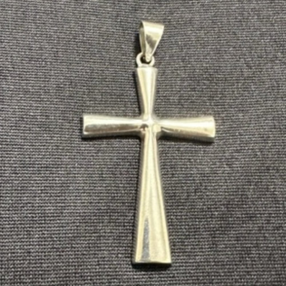 Vintage Sterling Silver 925 Mexico ATI Large Cross Pendant